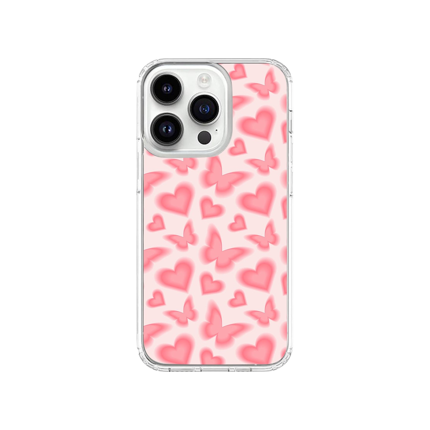 Aesthetic Butterflies and Hearts Phone Case.
