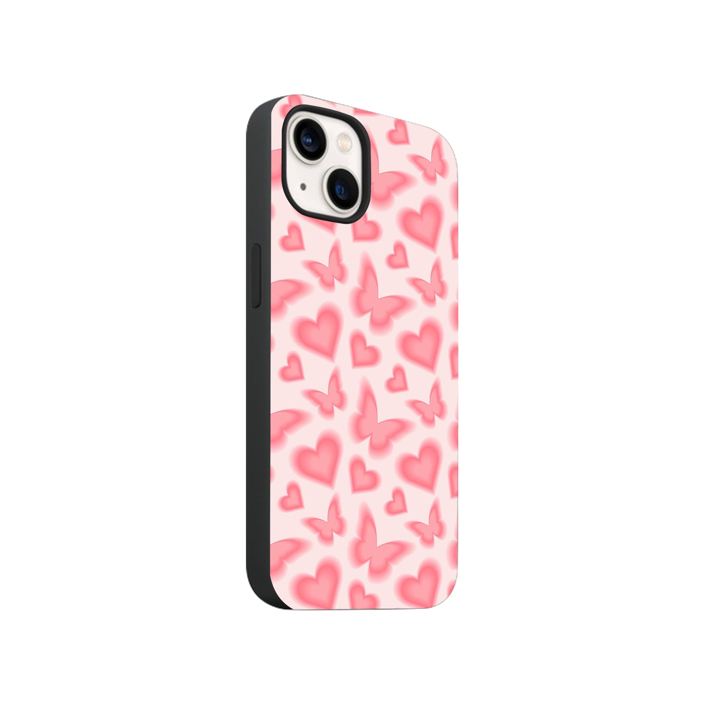 Aesthetic Butterflies and Hearts Phone Case.