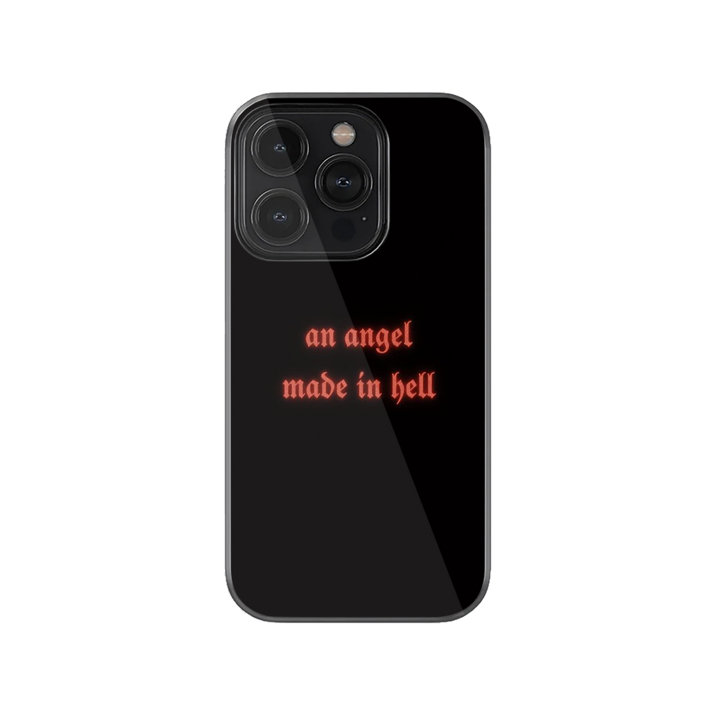 Angle Made in Hell Phone Case.