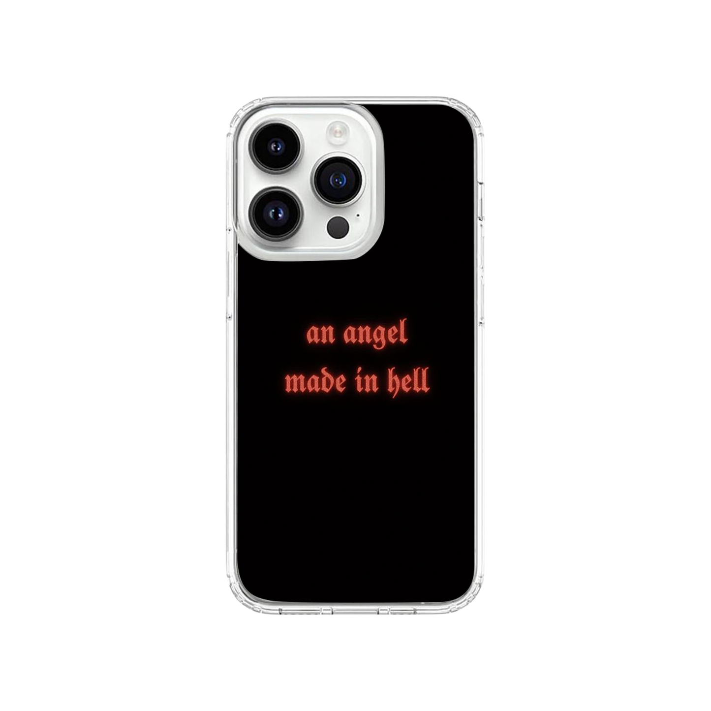 Angle Made in Hell Phone Case.