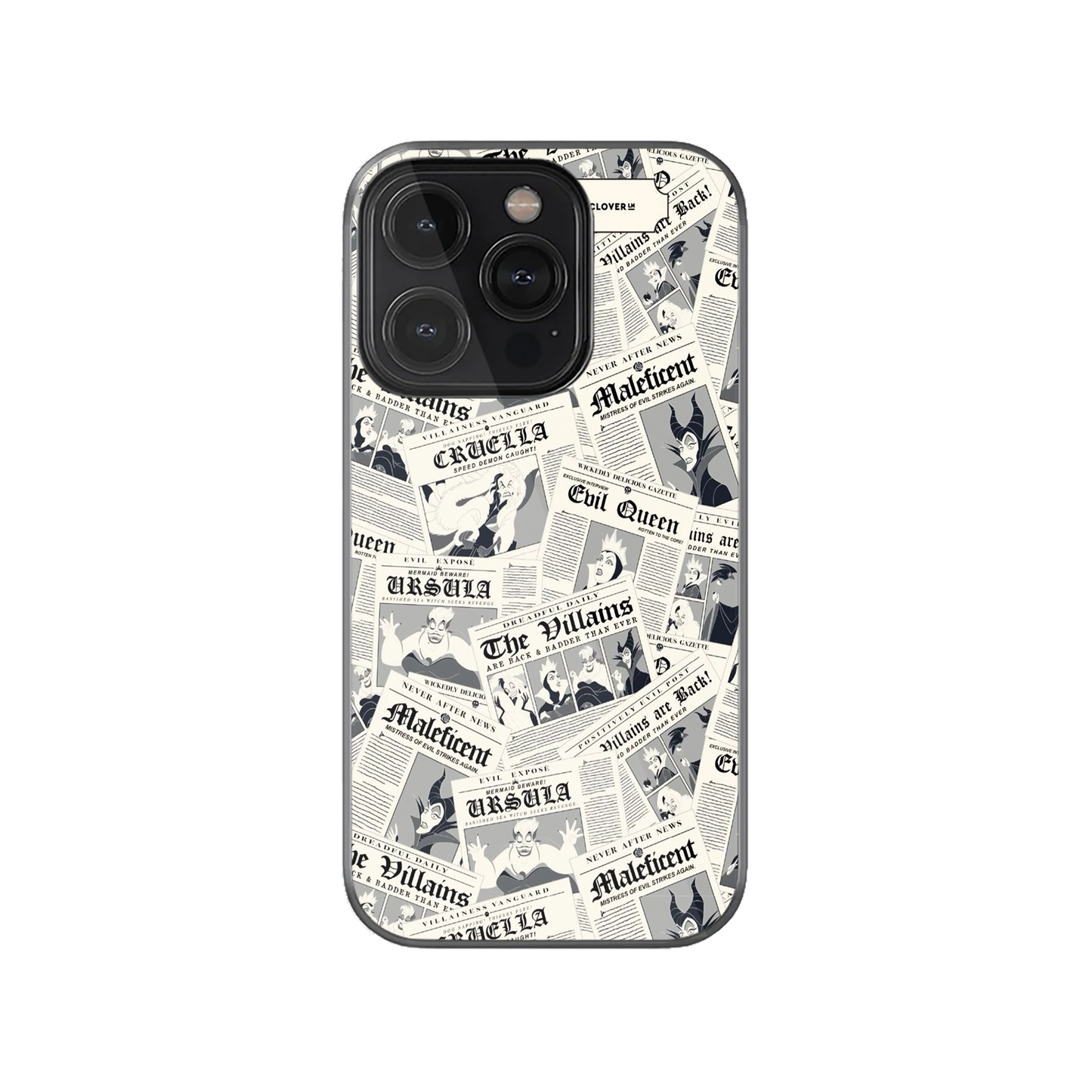 Disney Villains Newspaper Phone Case.