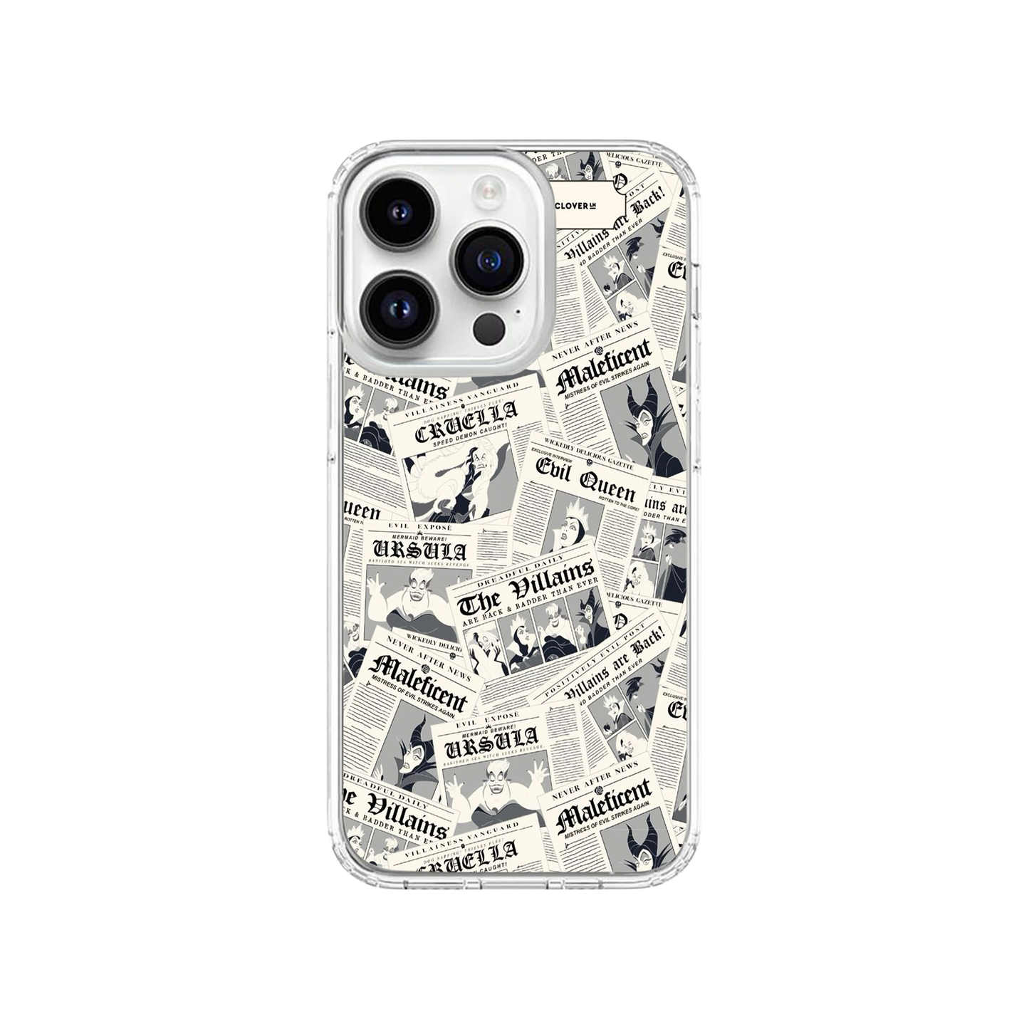 Disney Villains Newspaper Phone Case.
