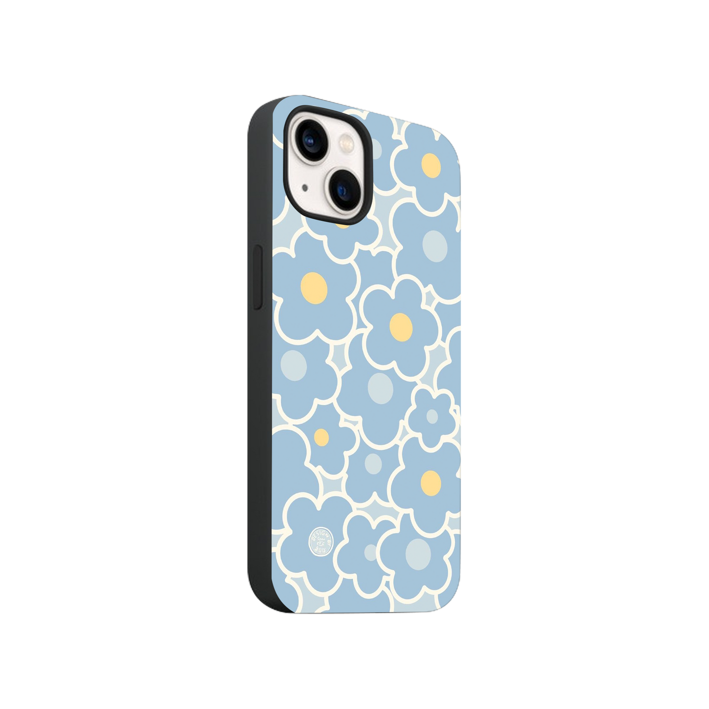 Aesthetic Blue Flowers Phone Case.