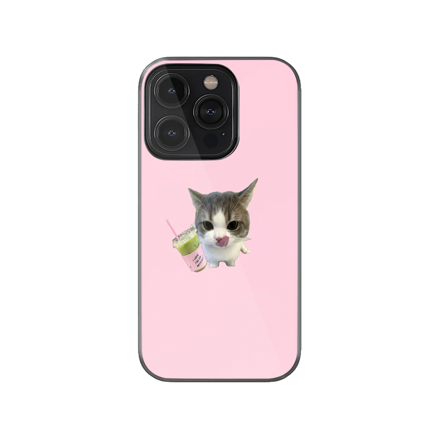 Love You So Matcha Cat Phone Case.