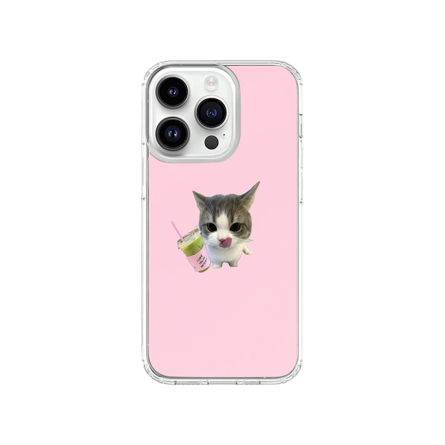Love You So Matcha Cat Phone Case.
