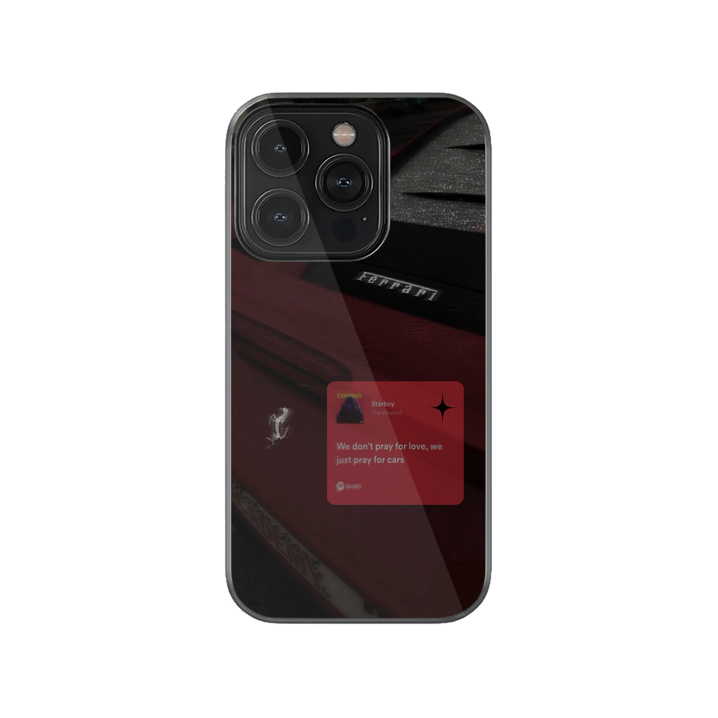 We Just Pray For Cars Ferrari Edition Phone Case.