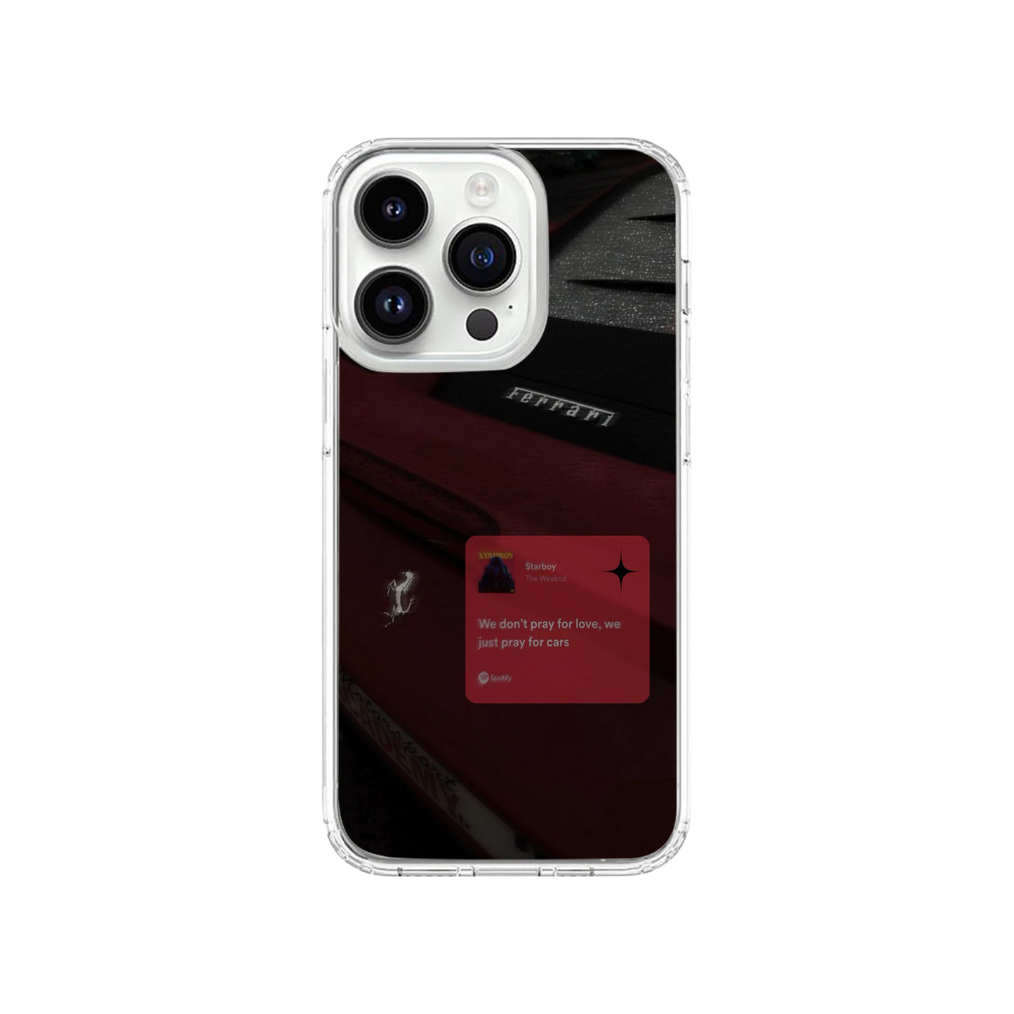 We Just Pray For Cars Ferrari Edition Phone Case.