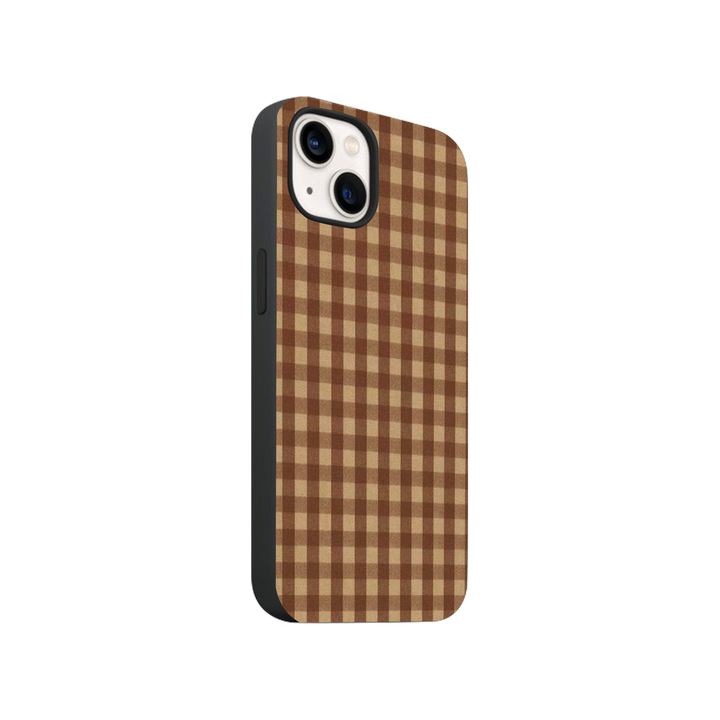 Brown Checkered Phone Case.