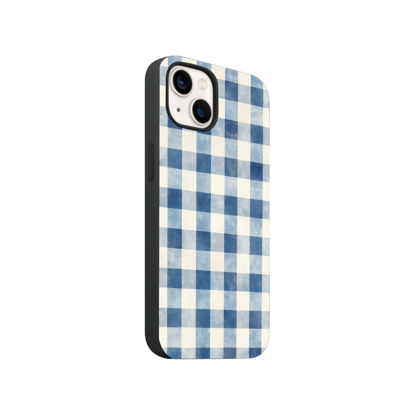 Tie Dye Blue Checkered Phone Case.