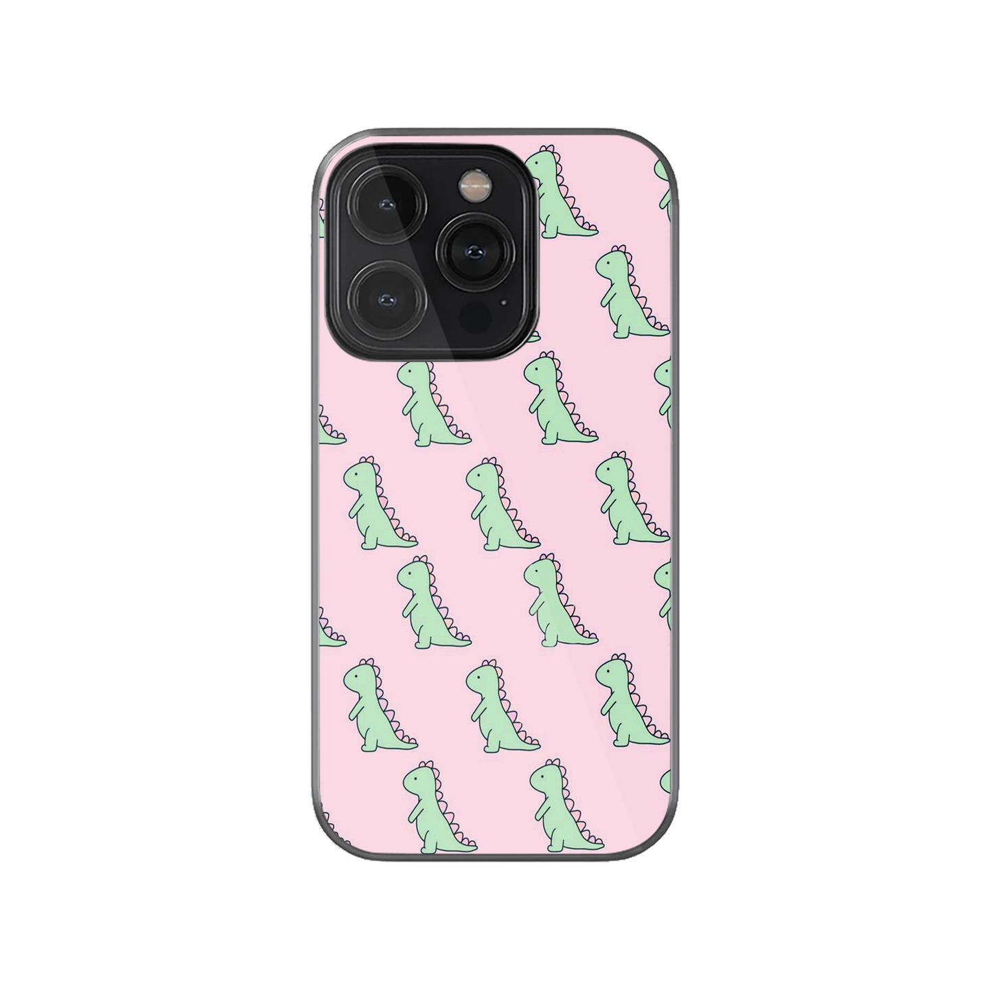 Green and Pink Dinosaur Phone Case