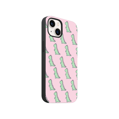 Green and Pink Dinosaur Phone Case