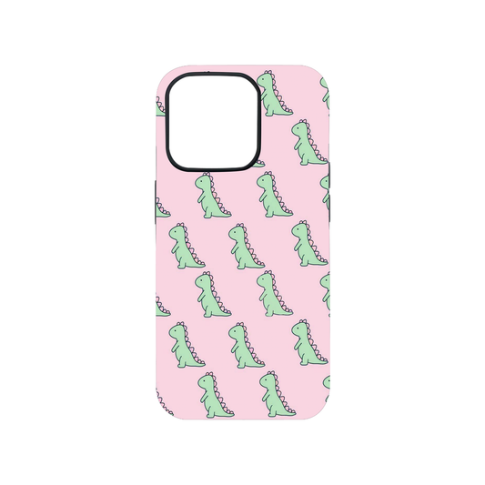 Green and Pink Dinosaur Phone Case