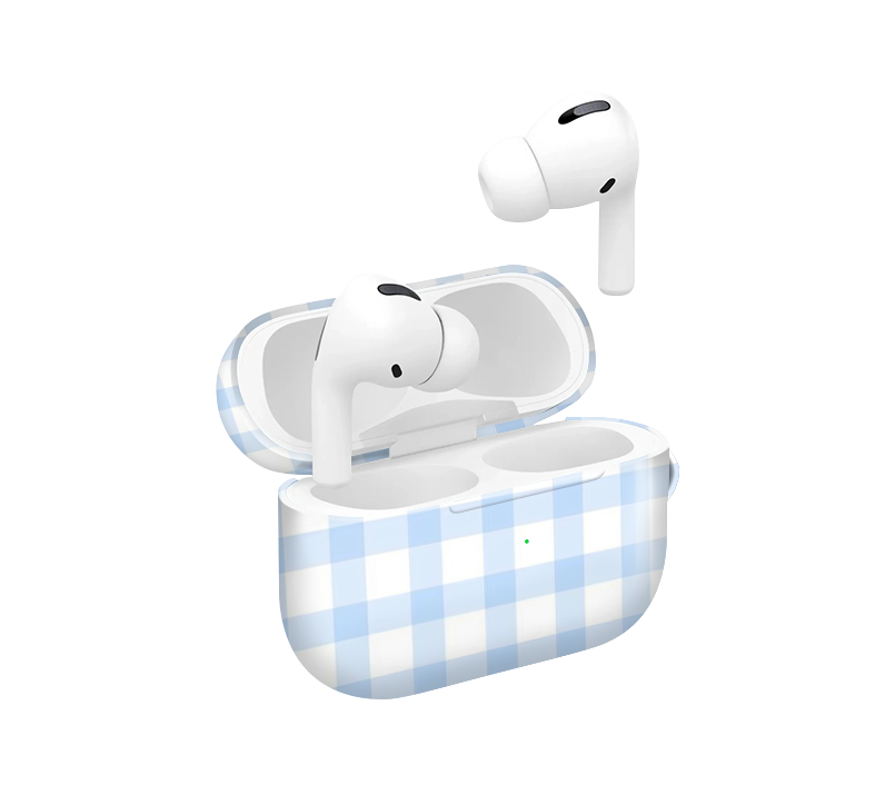 Bluebell Gingham Glossy Airpod Case