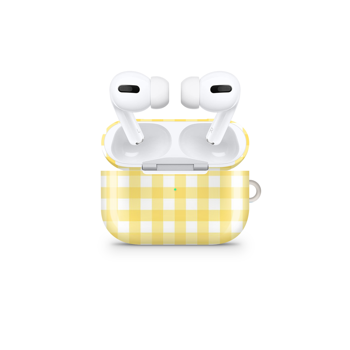 Lemon Plaid Glossy Airpod Case
