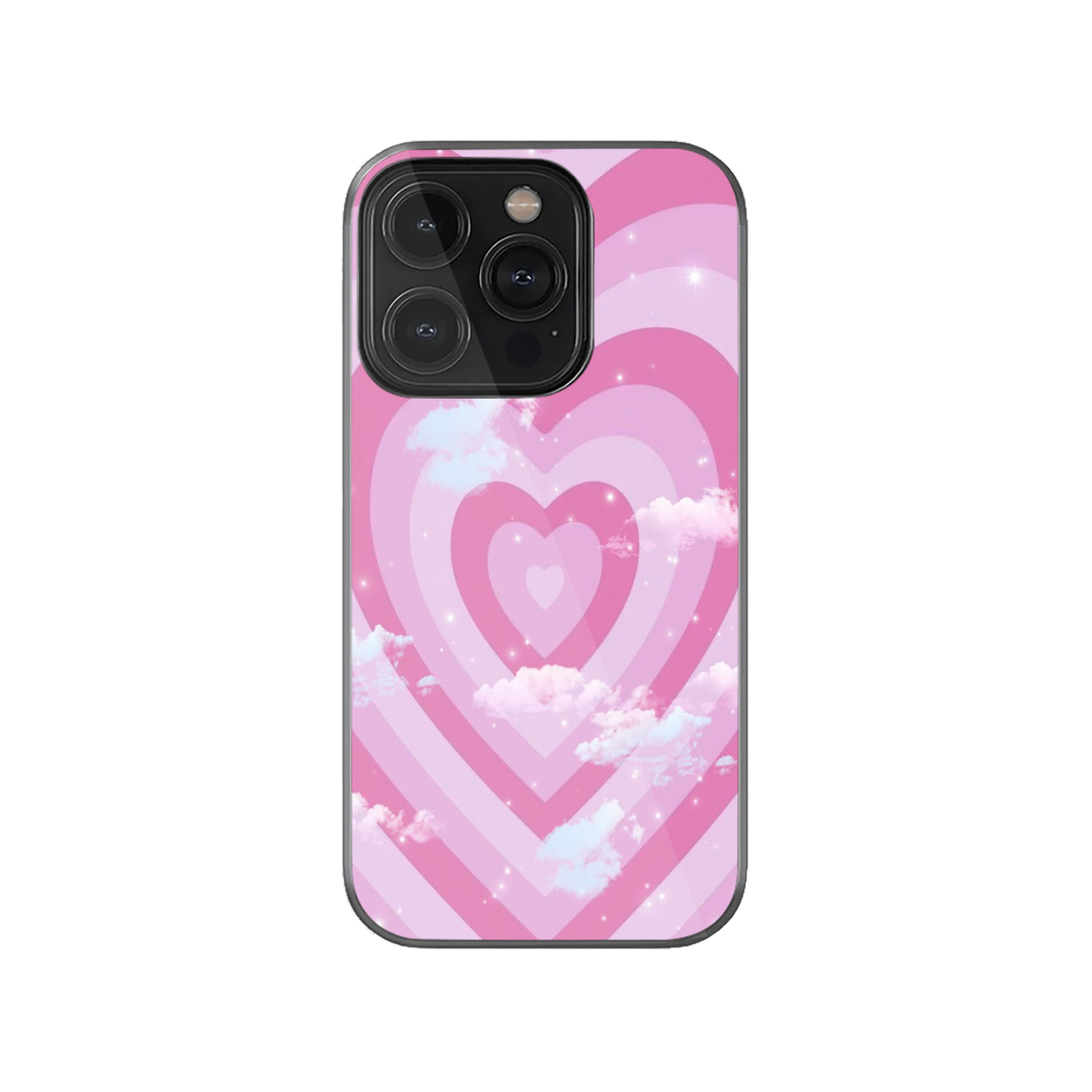 Pink Heart X Clouds Phone Case