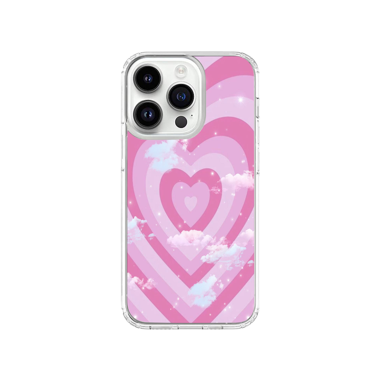 Pink Heart X Clouds Phone Case