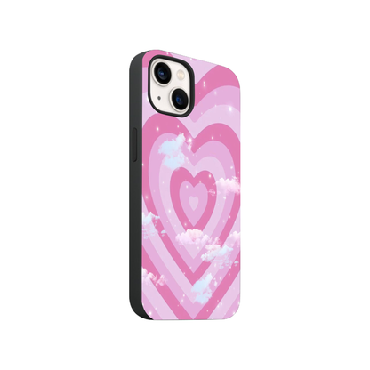 Pink Heart X Clouds Phone Case