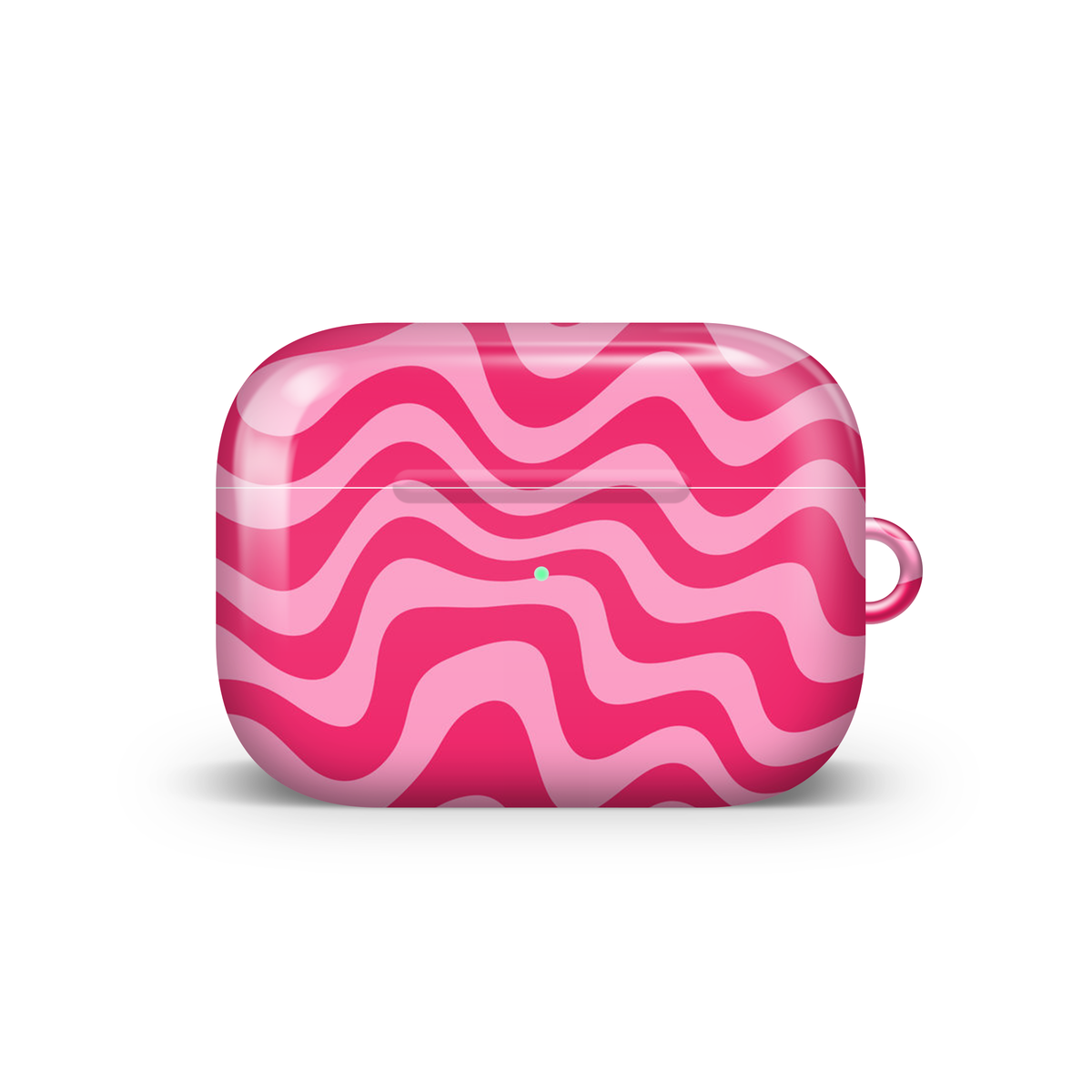 Groovy Pink Swirl Glossy Airpod Case