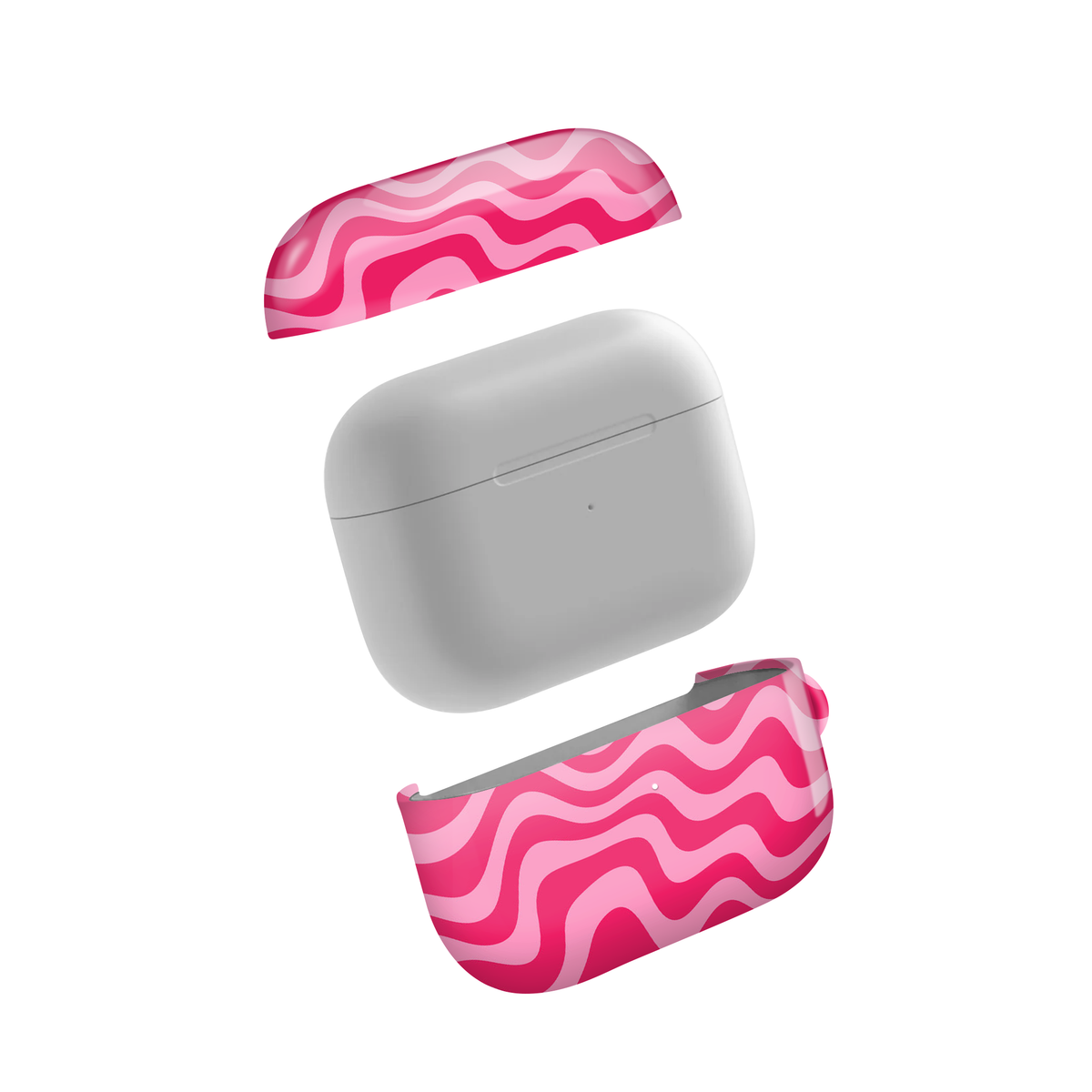 Groovy Pink Swirl Glossy Airpod Case