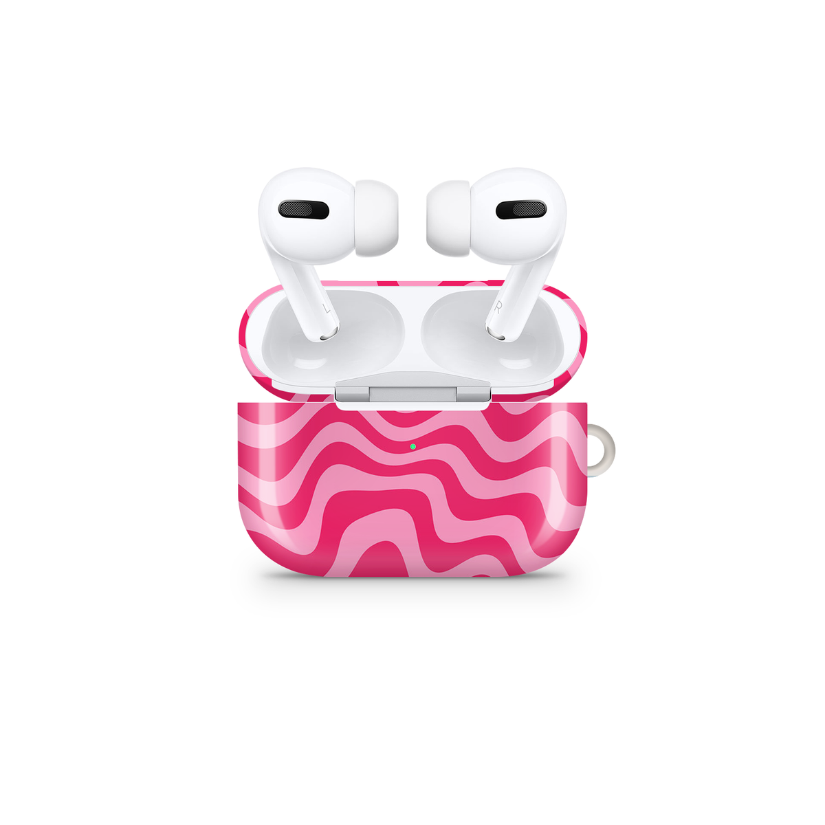 Groovy Pink Swirl Glossy Airpod Case