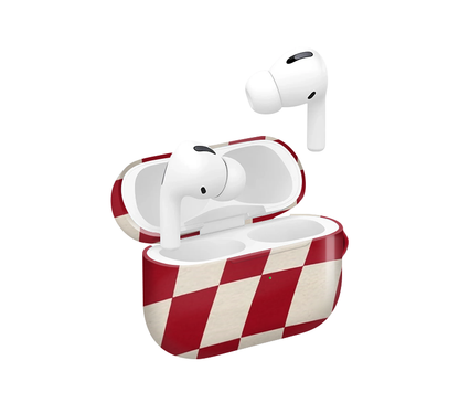 Red Checkered Glossy Airpod Case