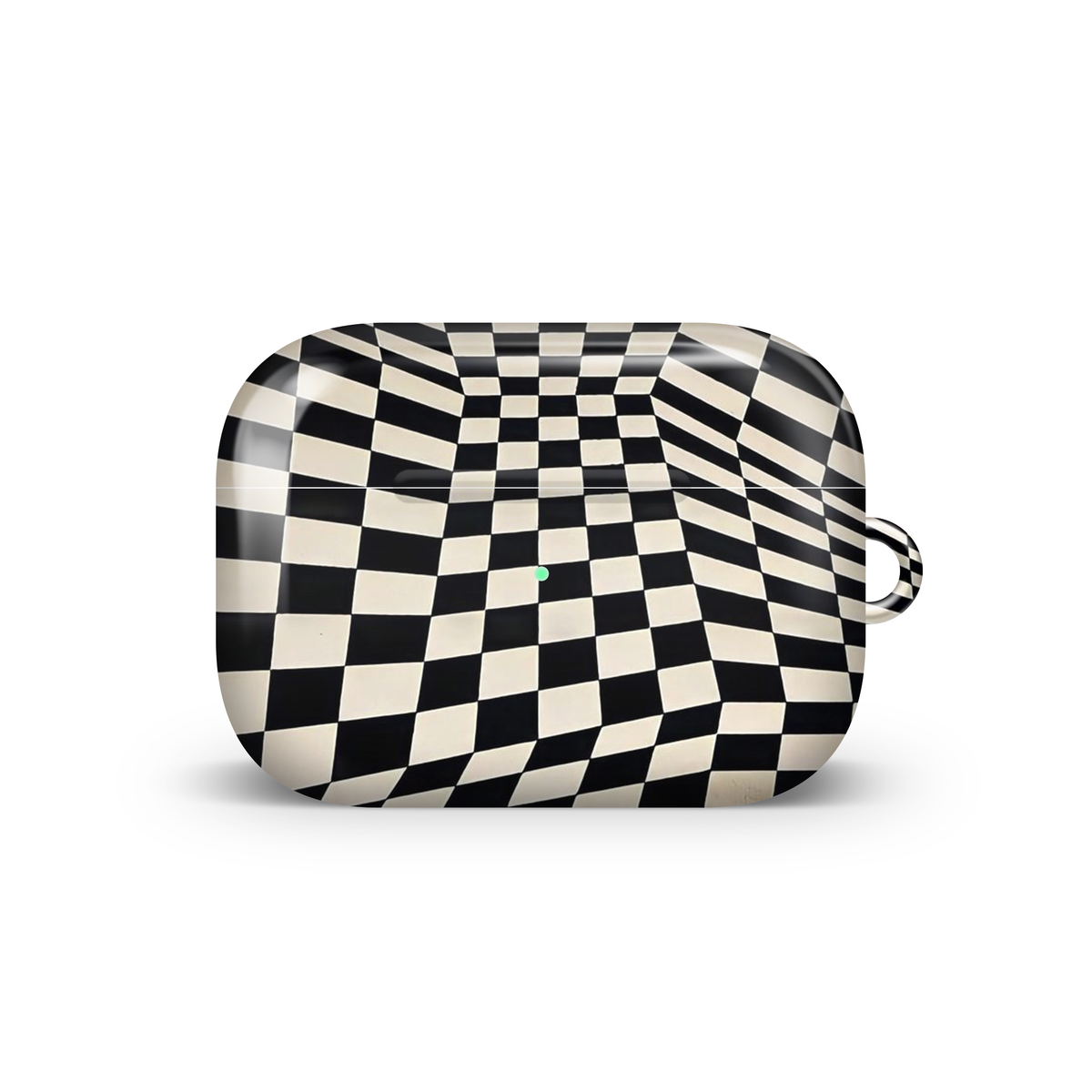 Trippy Checkerboard Glossy Airpod Case
