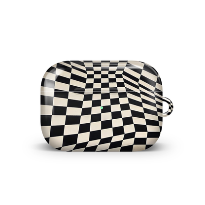 Trippy Checkerboard Glossy Airpod Case