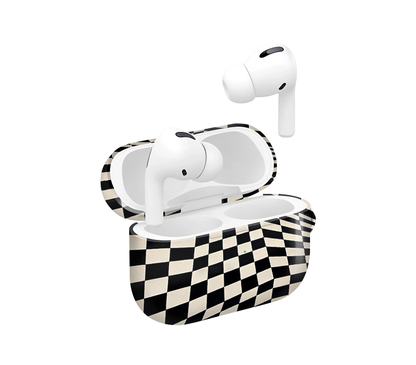 Trippy Checkerboard Glossy Airpod Case