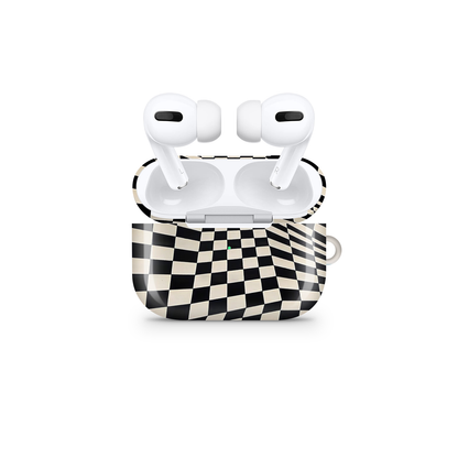 Trippy Checkerboard Glossy Airpod Case