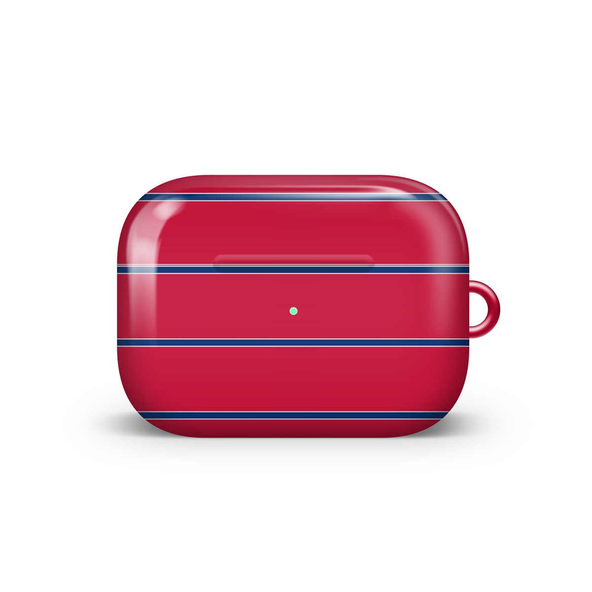 Preppy Nautical Stripe Glossy Airpod Case