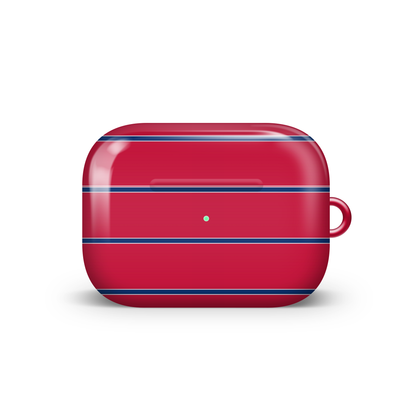 Preppy Nautical Stripe Glossy Airpod Case