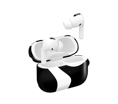 Black Retro Wavy Glossy Airpod Case