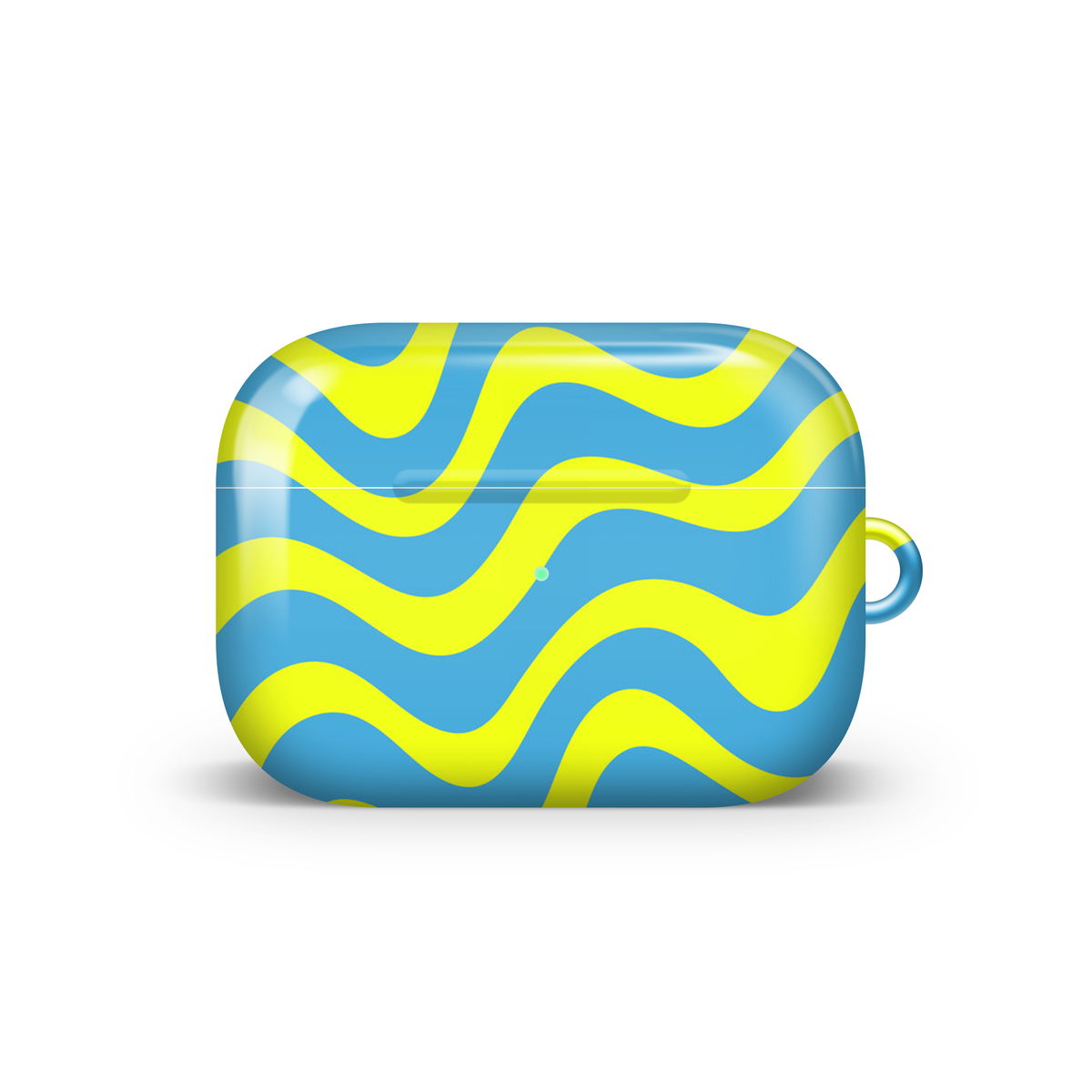 Cyan Swirl Glossy Airpod Case