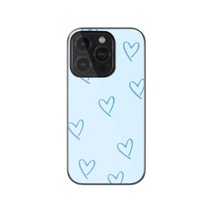 Mini Blue Love Hearts Phone Case