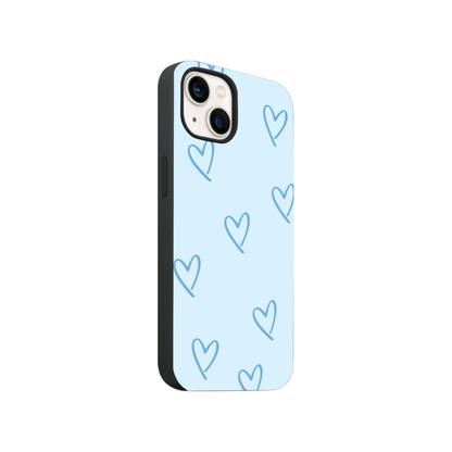 Mini Blue Love Hearts Phone Case