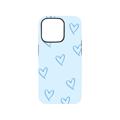 Mini Blue Love Hearts Phone Case