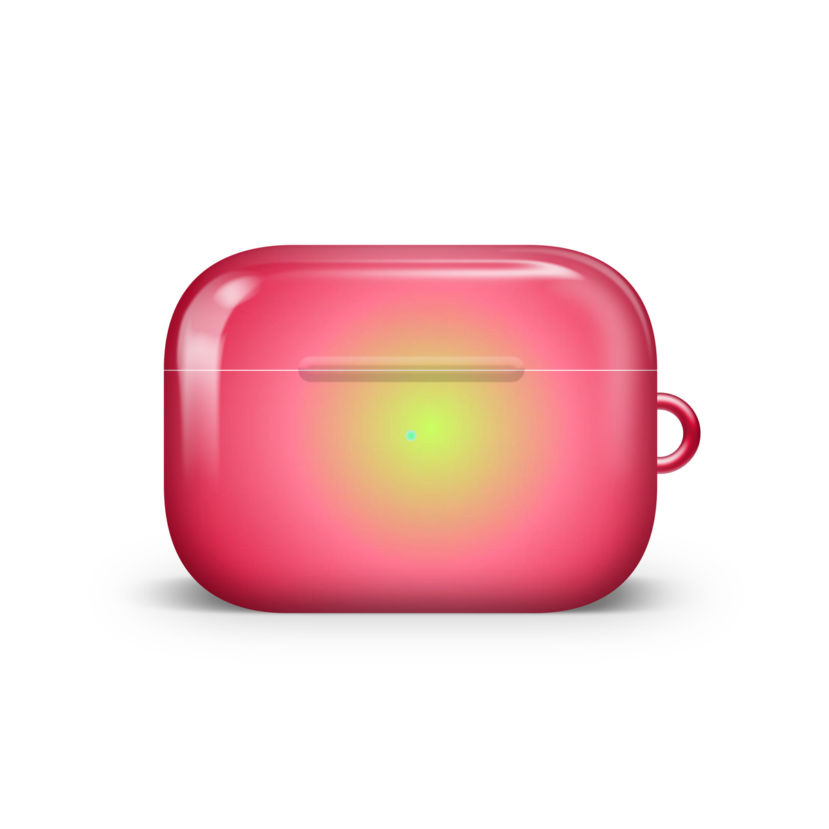 Pink Aura Glossy Airpod Case