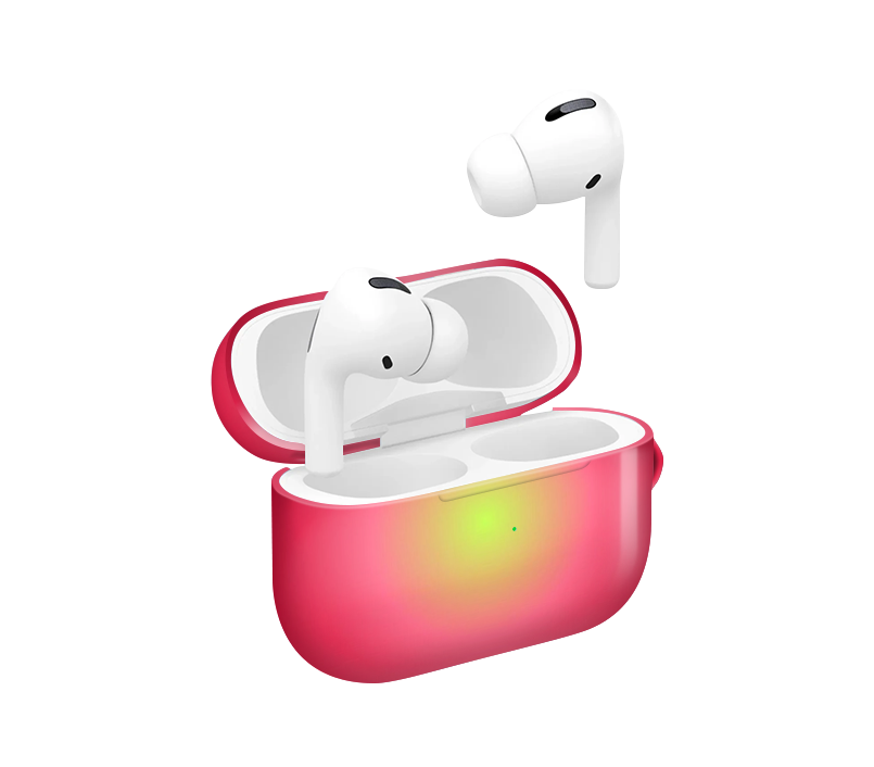 Pink Aura Glossy Airpod Case