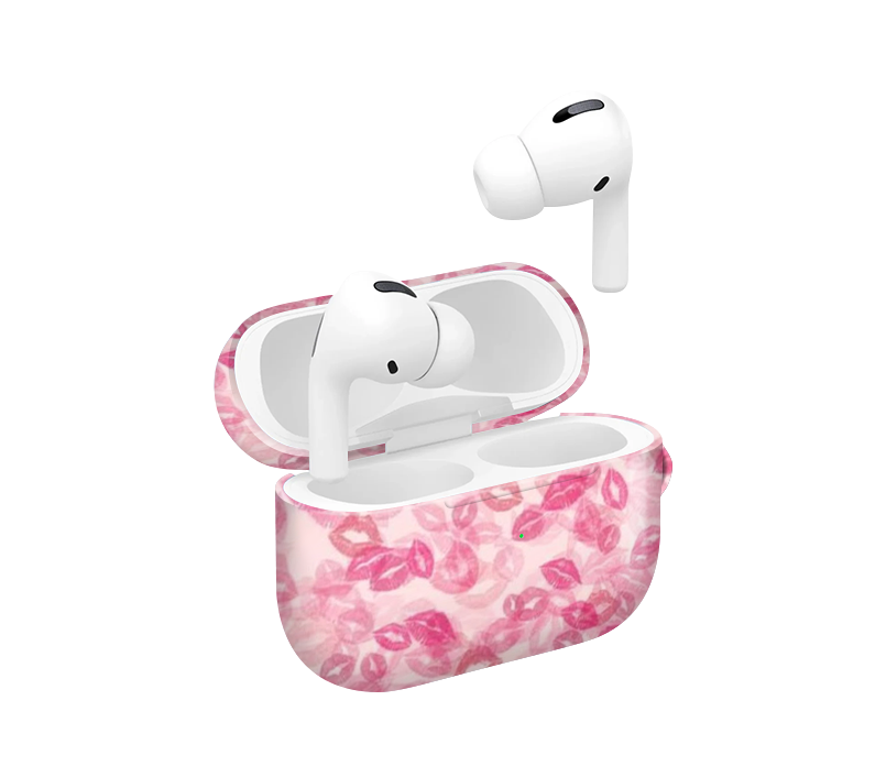 Pink Kisses Glossy Airpod Case