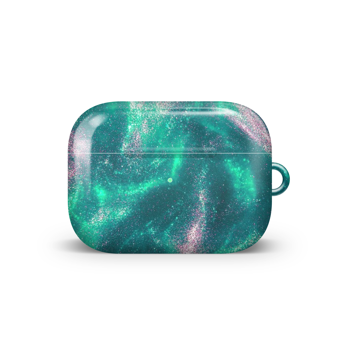 Green Cosmic Glossy Airpod Case