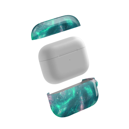 Green Cosmic Glossy Airpod Case