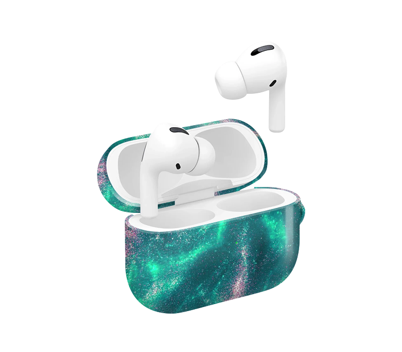 Green Cosmic Glossy Airpod Case