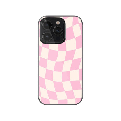 Pink Checkered Phone Case.