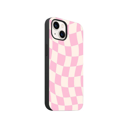 Pink Checkered Phone Case.