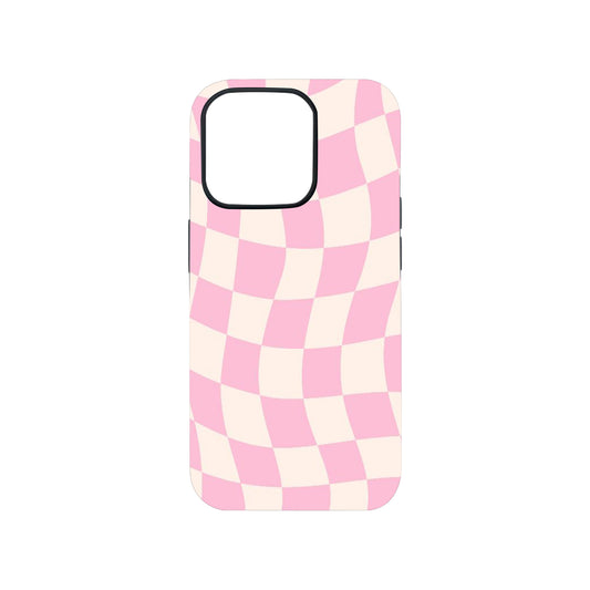 Pink Checkered Phone Case.