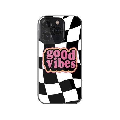 Good Vibes Checkered Phone Case.