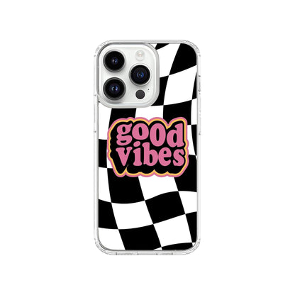 Good Vibes Checkered Phone Case.