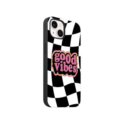 Good Vibes Checkered Phone Case.