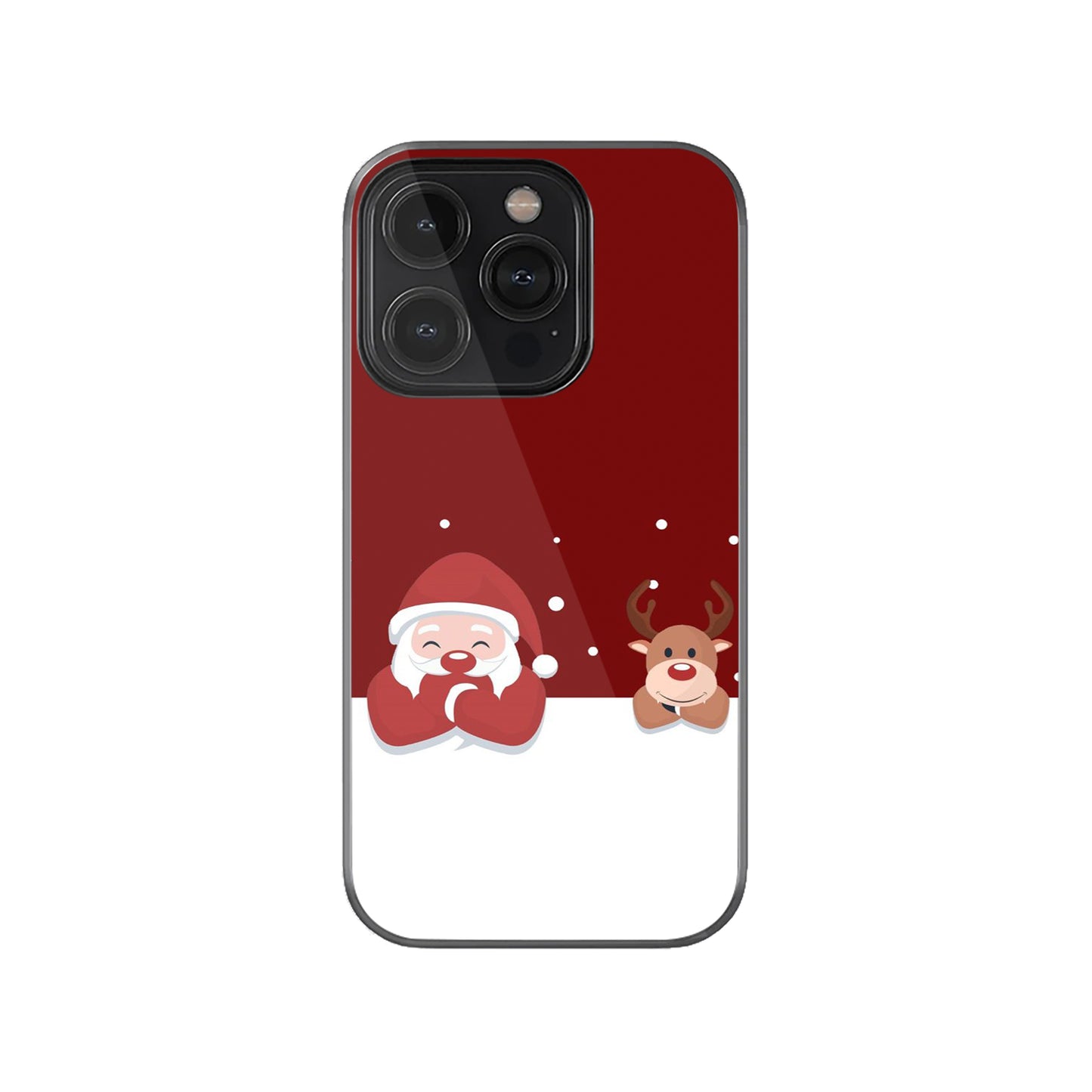 Cute Santa and Reindeer Phone Case.