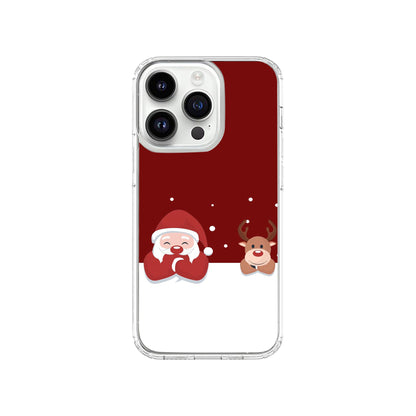 Cute Santa and Reindeer Phone Case.